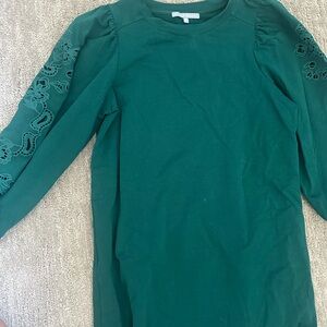 Green Lace Sleeve Dress T-Shirt Dress